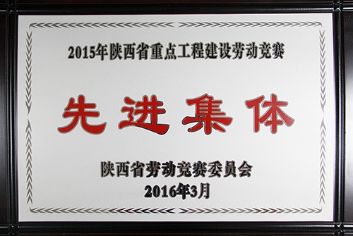 陕西省重点工程建设劳动竞赛先进集体